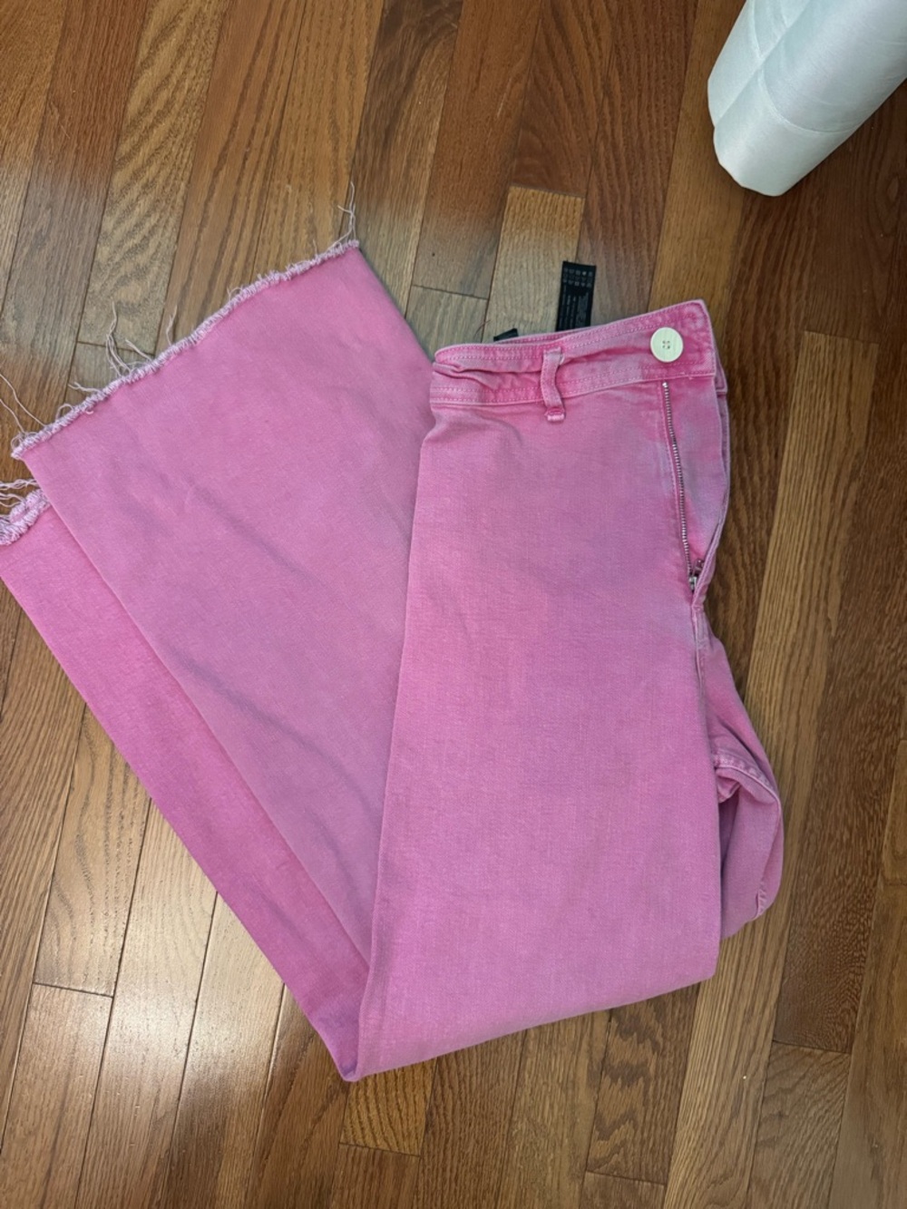 Zara Marine Pink Women's Wide-Leg Jeans